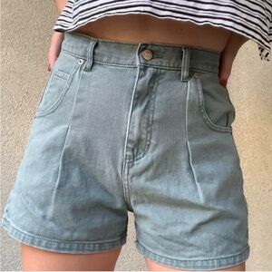 BDG‎ Urban Outfitters Pleated Denim Jean Shorts Retro 90s Festival Boho Casual